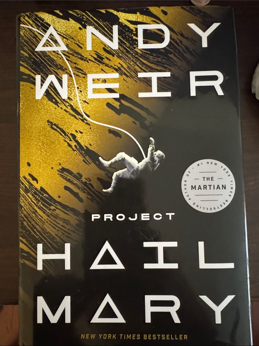 Project Hail Mary Hardcover Book - Black and Gold